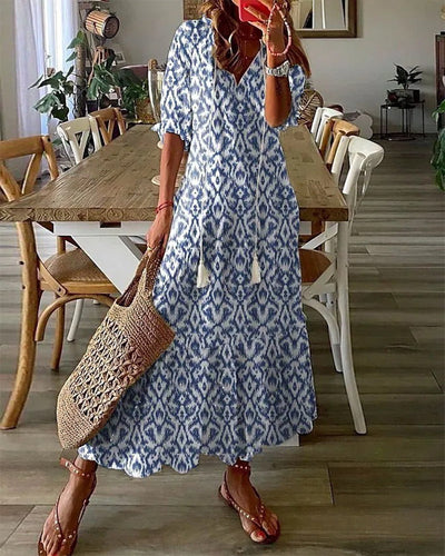 Mireille | Boho Sukienka z Zakryciem Brzucha