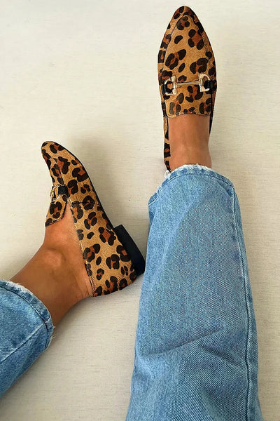 Juul | Eleganckie loafersy z wzorem i subtelnymi obcasami