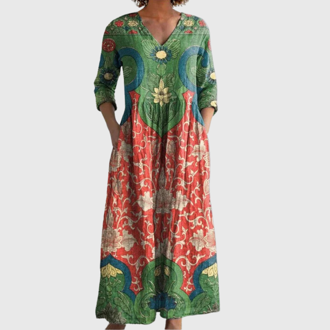 Tara | Elegancka Sukienka Kwiatowa Vintage