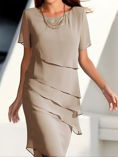 Celina | Elegancka Sukienka z Szyfonu