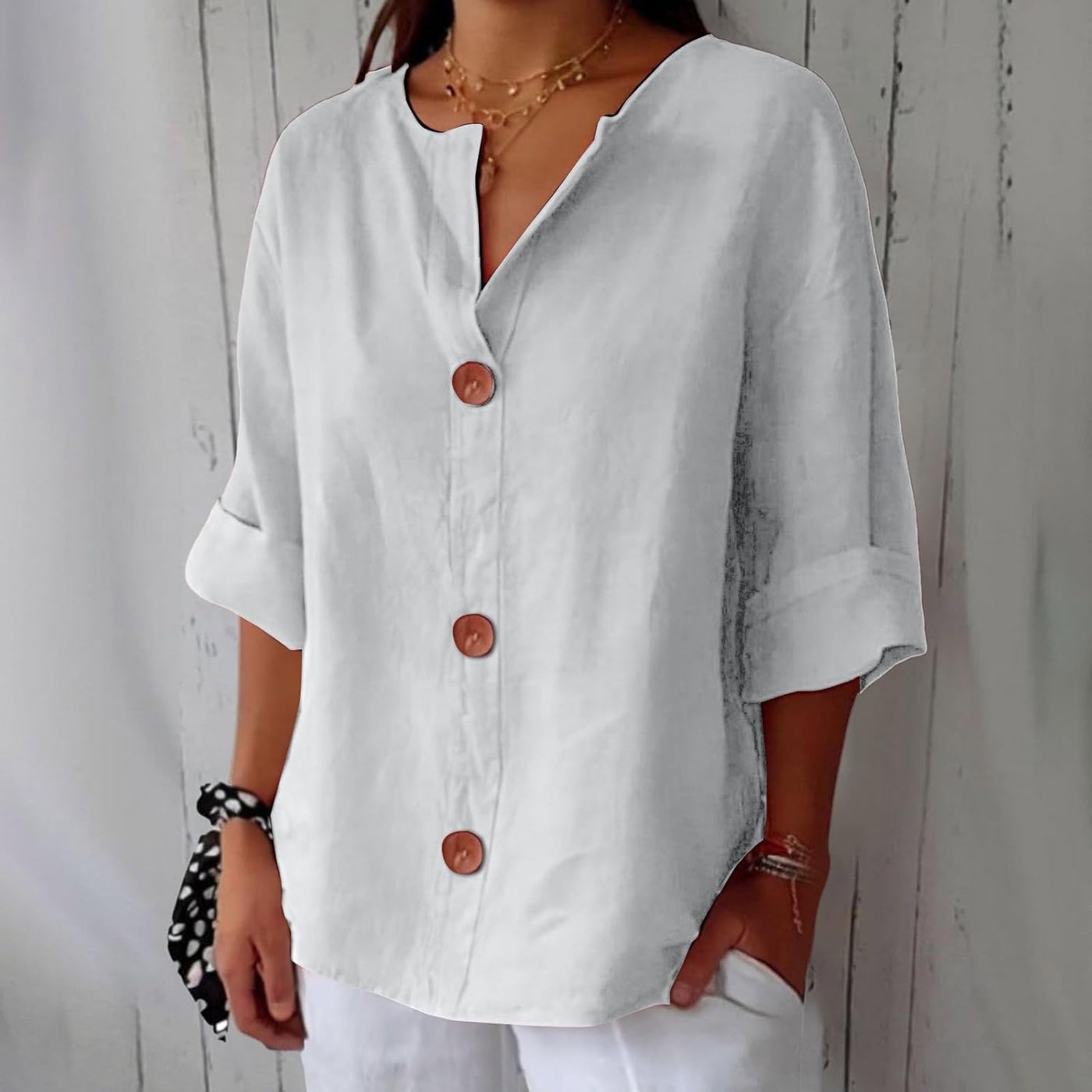 Clara™ | Casualna Bluzka Lniania