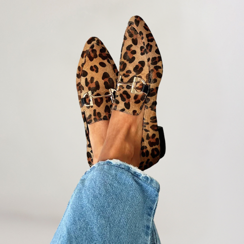 Juul | Eleganckie loafersy z wzorem i subtelnymi obcasami