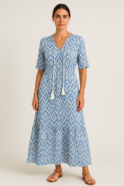 Mireille | Boho Sukienka z Zakryciem Brzucha