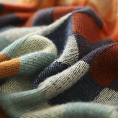 Mabel | Sweter z patchworkowym golfem