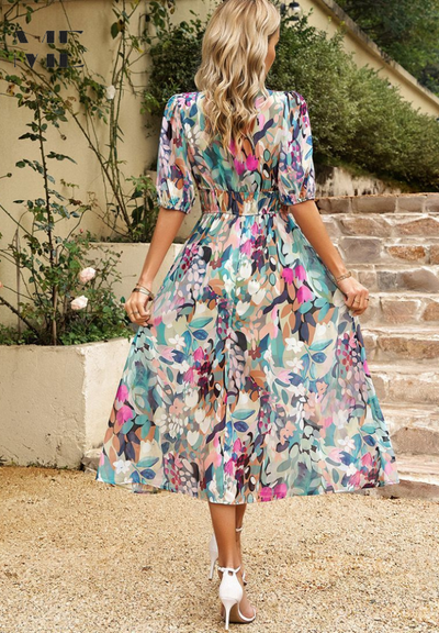 Flore | Elegancka Sukienka Kwiatowa
