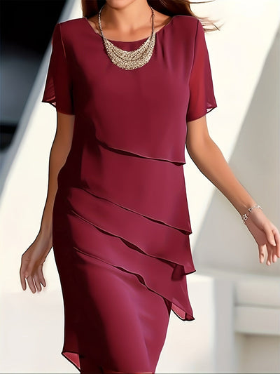 Celina | Elegancka Sukienka z Szyfonu