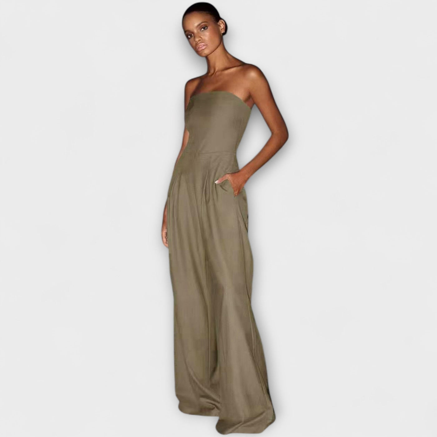 Amélie - Elegancki Jumpsuit bez Ramiączek