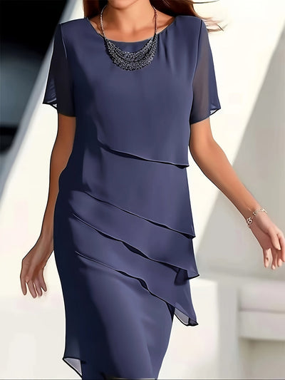 Celina | Elegancka Sukienka z Szyfonu