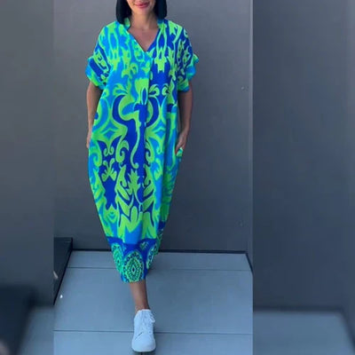 Ludmiła™ - Elegancka sukienka w kwiaty