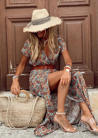 SYBELLA | Zwiewna maxi sukienka boho