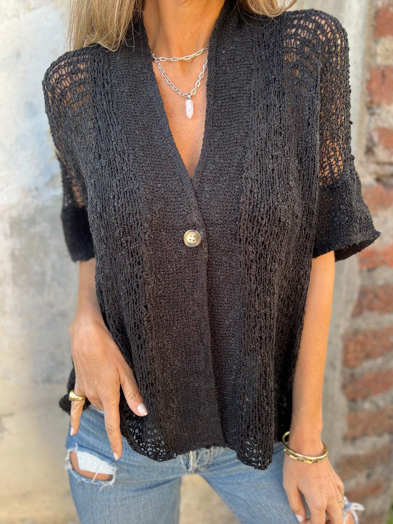 Ivonie | Elegancka Strukturalna Bluzka